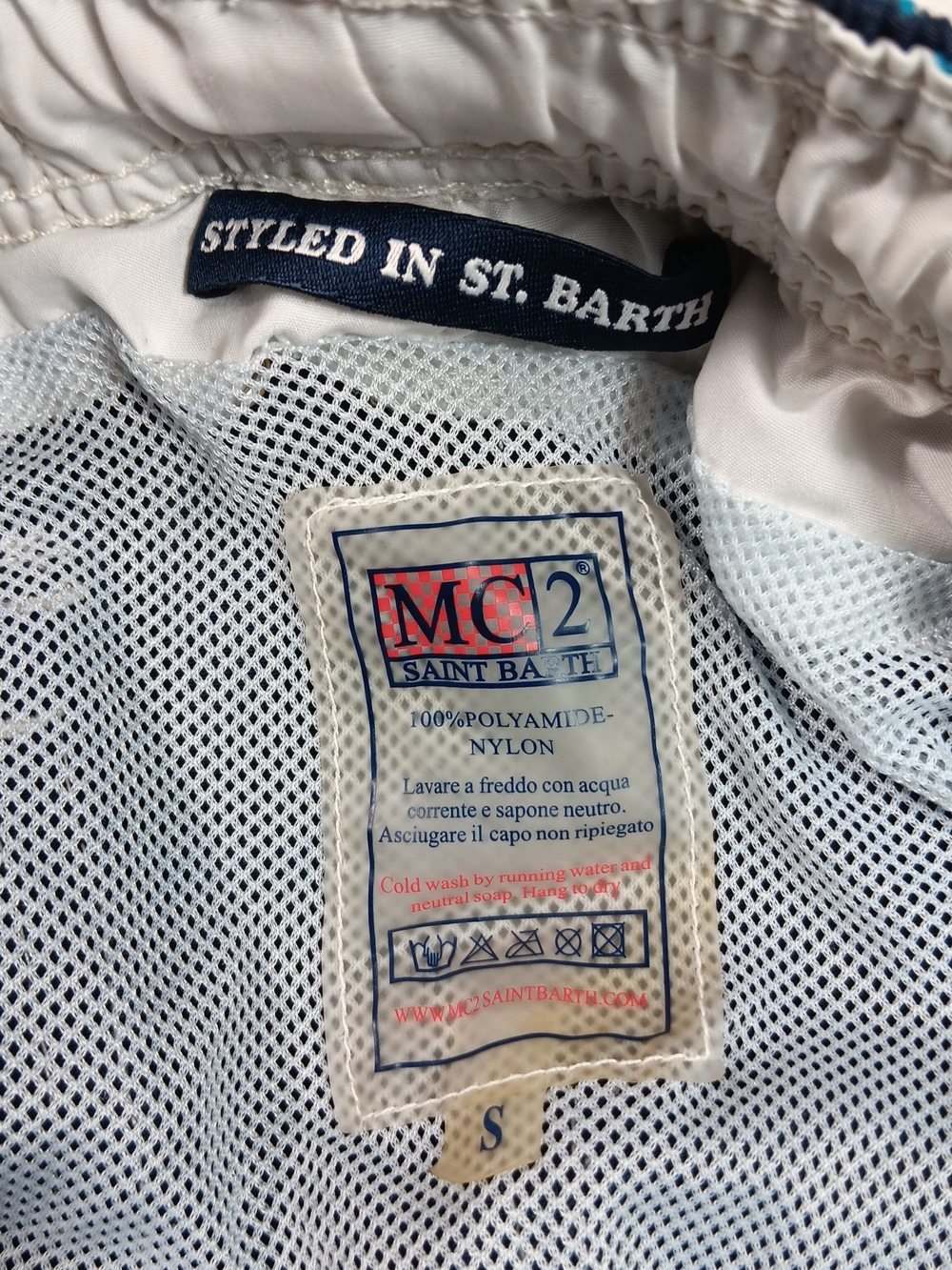 MC2 Saint Barth Swim Trunks Mens Small Blue Gustavia Velvet Swim Shorts Floral - Picture 2 of 14